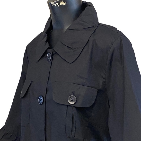 Krafty Black Cotton Blend Dress Jacket Plus Size - Picture 3 of 6